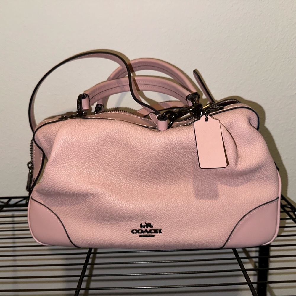 COACH Pebble Leather Lane Satchel